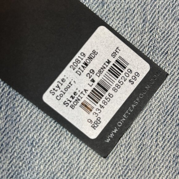 One Teaspoon Diamonde Bonita Distressed Denim Shorts Size 29 NWT $99 - Picture 8 of 10